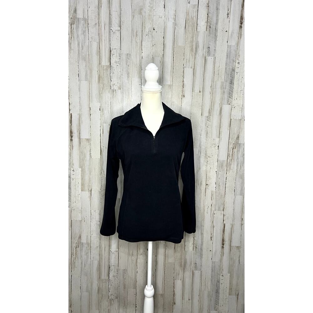 Columbia Women's Black 1/2 Zip Fleece Pullover Size Medium Casual Top